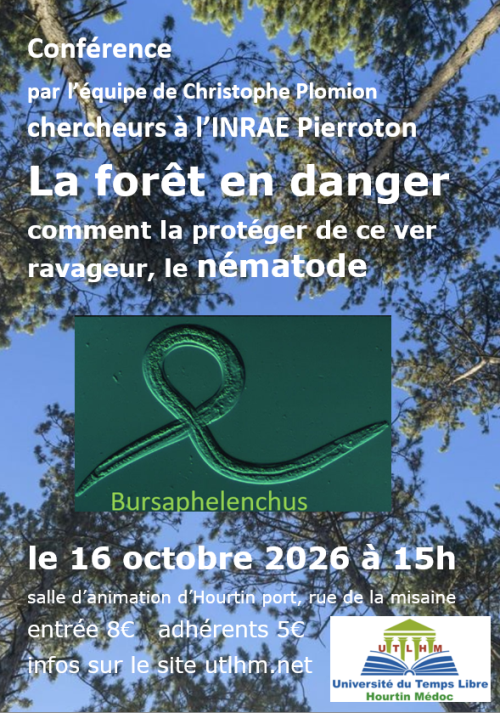 Conférence de l’unité de recherche forestière Pierroton de l'INRAE