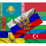 Histoire de la Russie et des pays satellites à travers les drapeaux